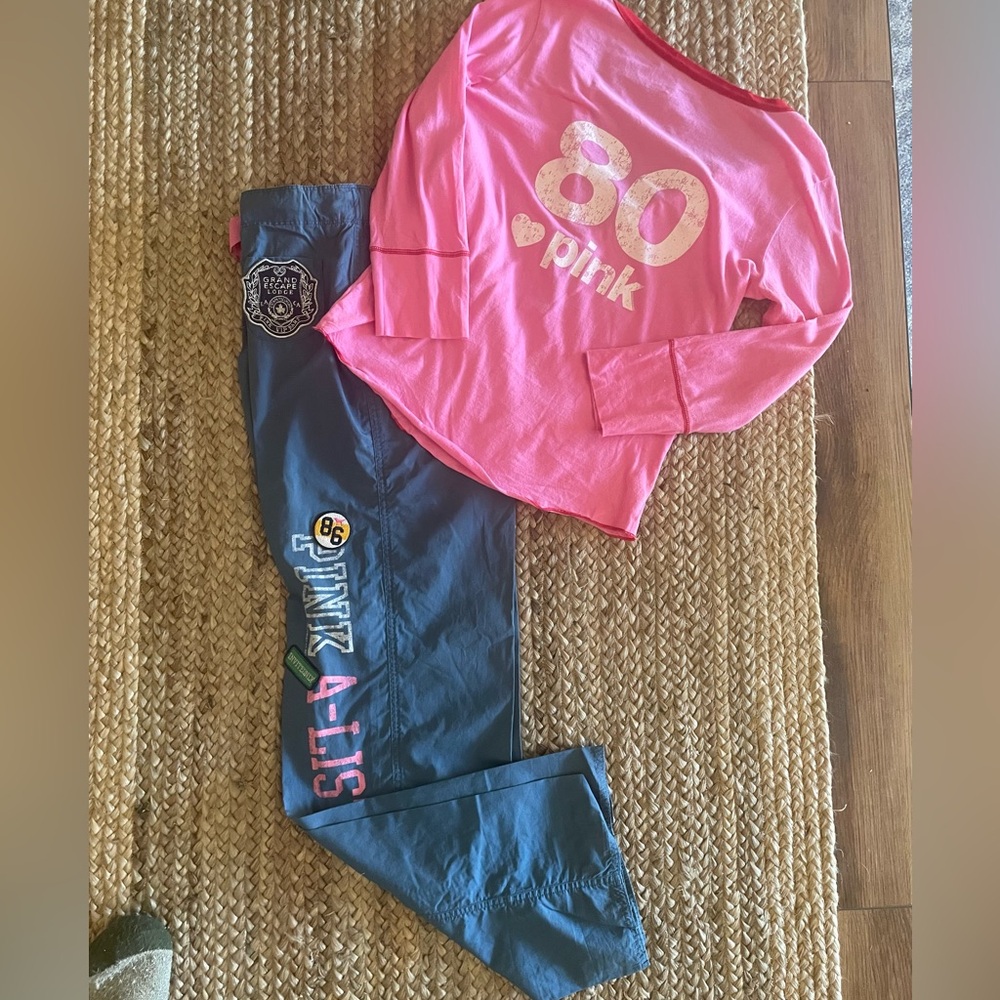 Vintage Victorias Secret PINK Pajamas Set Xs/S - Picture 2 of 3